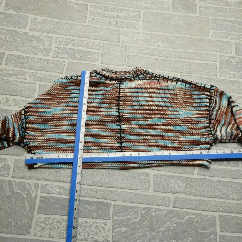 The Ragged Priest Sweater‎ Top Womens Small Ultra Crop Long Sleeve Cable Knit